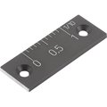 Kipp Vernier Scale Holes, Horizontal L=40 15X2, Aluminum Black Anodized, Zero Point Left, Scale Top K0757.1001